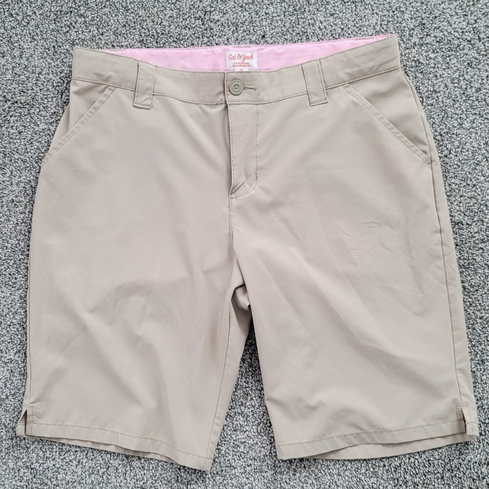 Cat & Jack Girls School Uniform Shorts Khaki 18 Adjustable 30" Waist